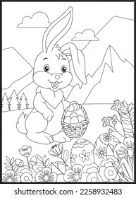 Feliz Día de Pascua coloreando páginas para niños