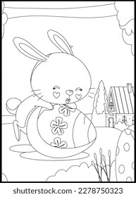 Feliz Día de Pascua coloreando páginas para niños
