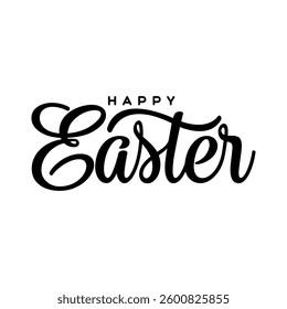 Happy Easter concept design, happy Easter hand-drawn calligraphy, and brush pen lettering. design for a holiday greeting card and an invitation to a happy Easter day. Vector