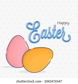 Happy Easter Concept with eggs.