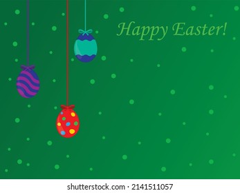 Happy easter congratulation card vector illustration