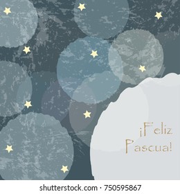 Happy Easter Congratulations card. Vector Illustration