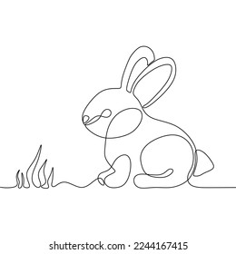 happy easter continuous drawing single line art