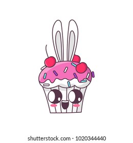 Happy easter cupcake. It can be used for card, sticker, patch, phone case, poster, t-shirt, mug etc.