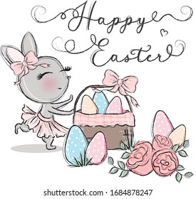 
Happy Easter Cute Bunny Cards