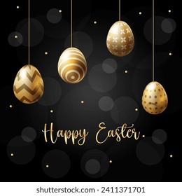 Happy Easter. Cute Easter Bunny Ears Background. Happy Easter Vector illustration.