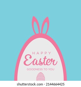 Joyeuses Pâques avec mignon lapin et oeufs de Pâques modèle de conception de bannières.