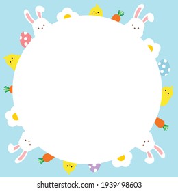 Happy Easter. Cute bunny rabbit