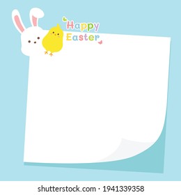 Happy Easter. Cute bunny rabbit