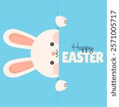 Happy Easter! Cute Easter Bunny. Vector Illustration.