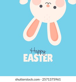 Happy Easter! Cute Easter Bunny. Vector Illustration.