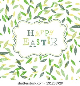 Happy easter. Cute greeting card template, Vector, EPS10