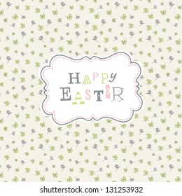 Happy easter. Cute greeting card template, Vector, EPS10