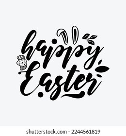 Happy Easter Cute Letter Printed Rabbit