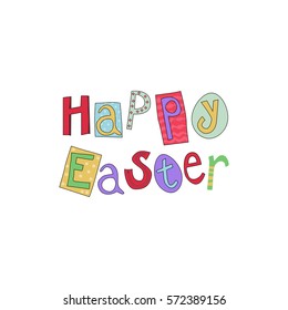 Happy Easter cute lettering