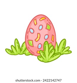 Happy Easter cute object illustration.