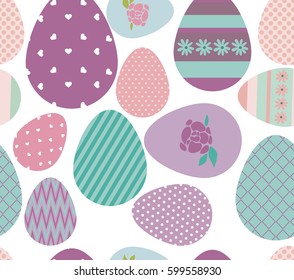Happy Easter cute pattern. Vector illustration