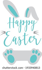 Happy Easter cute vector cut file