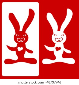 Happy Easter - cutie bunny greeting