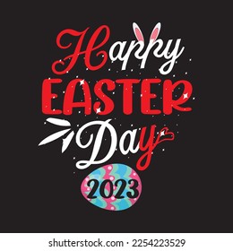 Happy easter day 2023 T shirt design Graphic template