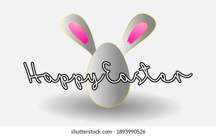 fondo feliz del día de Pascua con papel de corte de ornamento de huevo 3d