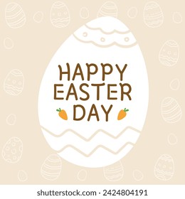 Happy Easter Day. Easter background. Cartoon Vector illustration design for Poster, Banner, Greeting, Card, Post, Cover, Flyer, Promotion. March 31. Christian festival. Easter Sunday celebration.