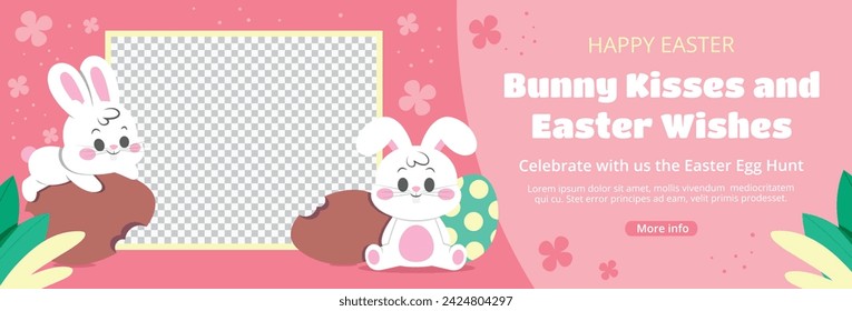 Happy Easter Day. Easter background. Cartoon Vector illustration design for Poster, Banner, Greeting, Card, Post, Cover, Flyer, Promotion. March 31. Christian festival. Easter Sunday celebration.