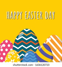 happy easter day background illustration vector