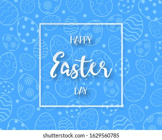 Happy Easter day background pattern. Vector illustration. 