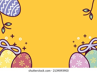 Happy easter day and easter background easter ticket