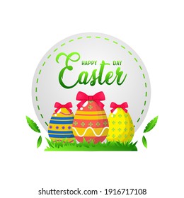 Vector de diseño de banderas del Día de la Feliz Pascua