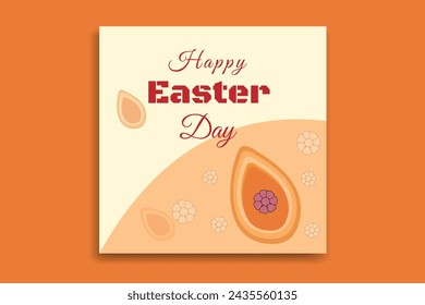 Happy easter day banner design.