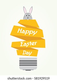 happy easter day banner vector