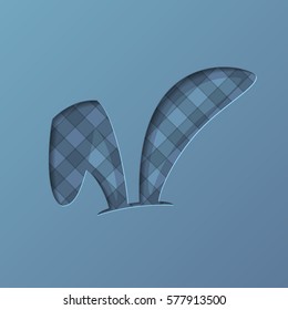 Happy Easter day. Easter bunny ears.  Vector illustration