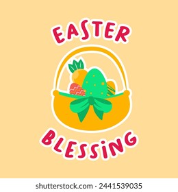 Happy Easter day Bunny Illustration