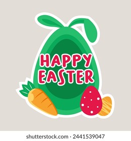 Happy Easter day Bunny Illustration