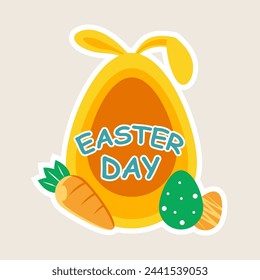 Happy Easter day Bunny Illustration