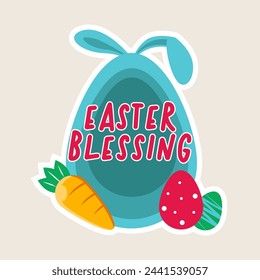 Happy Easter day Bunny Illustration
