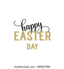Happy Easter Day calligraphic text