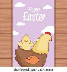 Happy easter day card