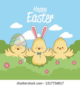 Happy easter day card