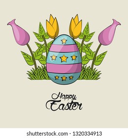 Happy easter day card