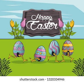 Happy easter day card