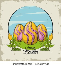 Happy easter day card