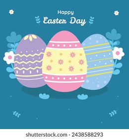 Happy Easter Day Card Banner 
