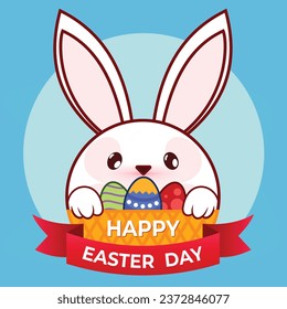 Vector de diseño de tarjetas de feliz día de Pascua