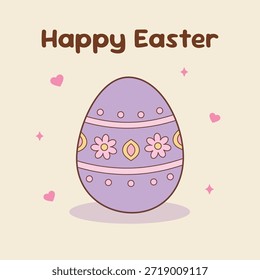 Glückliche Osterkarte druckbar. Farbig dekorierte Ostereier Clipart für Ostern Arbeitsblatt druckbar. Farbiger Ostereier-Vektor.
