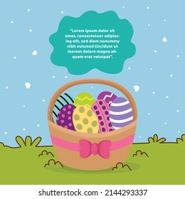 happy easter day cartoon background