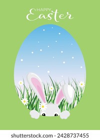 Happy Easter day celebration greeting card