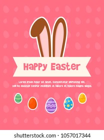 Happy easter day celebration poster